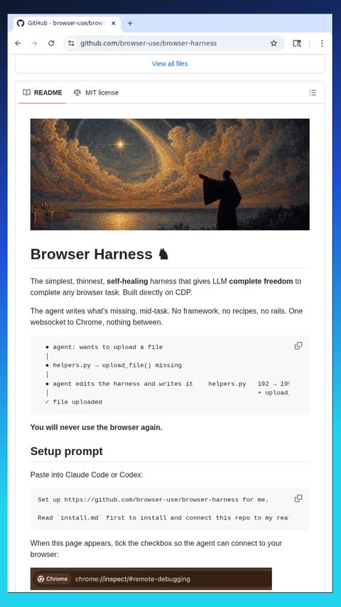 Video preview for browser-use/browser-harness