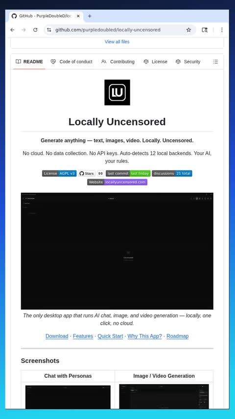 Video preview for purpledoubled/locally-uncensored