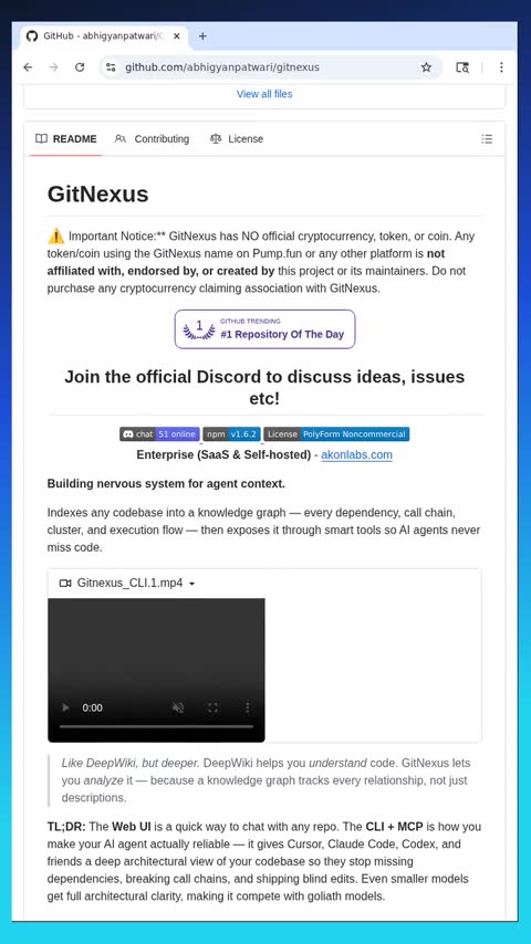 Video preview for abhigyanpatwari/gitnexus