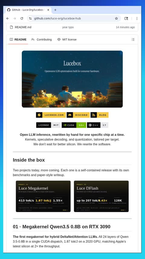Video preview for luce-org/lucebox-hub