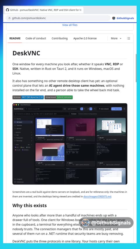 Video preview for psmux/deskvnc