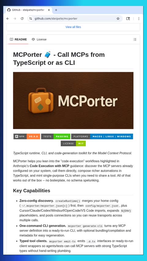 Video preview for openclaw/mcporter