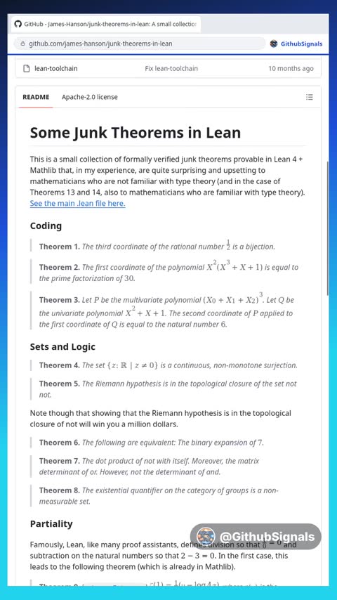 Video preview for james-hanson/junk-theorems-in-lean