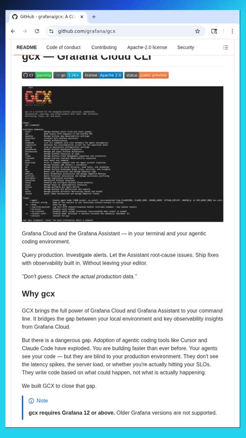 Video preview for grafana/gcx