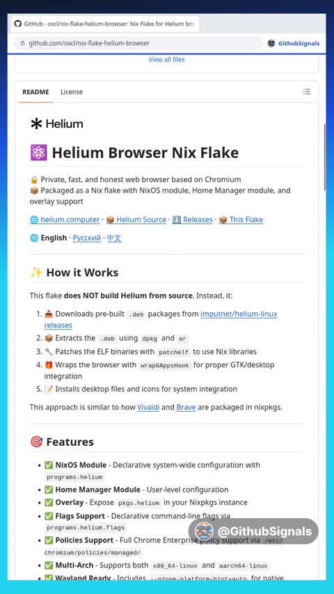 Video preview for oxcl/nix-flake-helium-browser