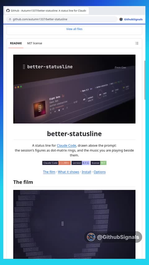 Video preview for autumn1337/better-statusline