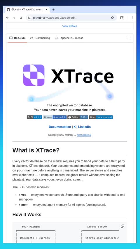 Video preview for xtraceai/xtrace-sdk