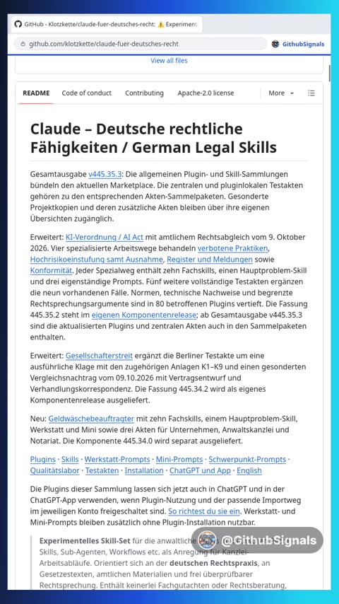 Video preview for klotzkette/claude-fuer-deutsches-recht