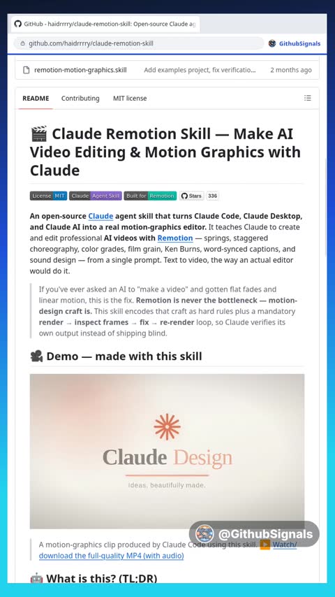 Video preview for haidrrrry/claude-remotion-skill