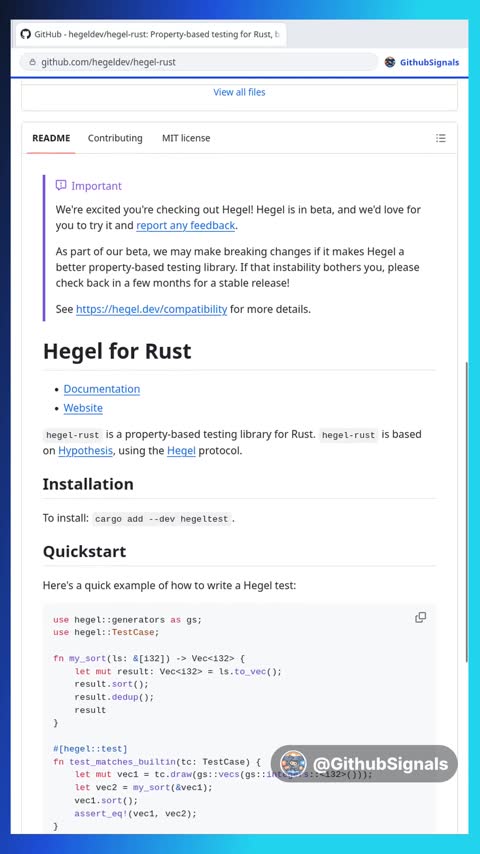 Video preview for hegeldev/hegel-rust