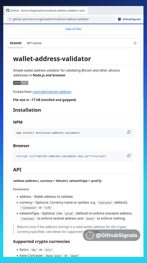 Video preview for nonco-organization/multicoin-address-validator