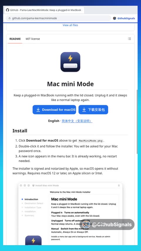 Video preview for pama-lee/macminimode