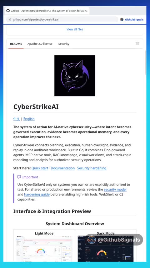 Video preview for aipentest/cyberstrikeai