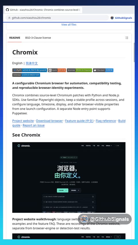 Video preview for xiaozhou26/chromix