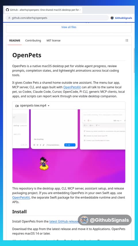Video preview for alterhq/openpets