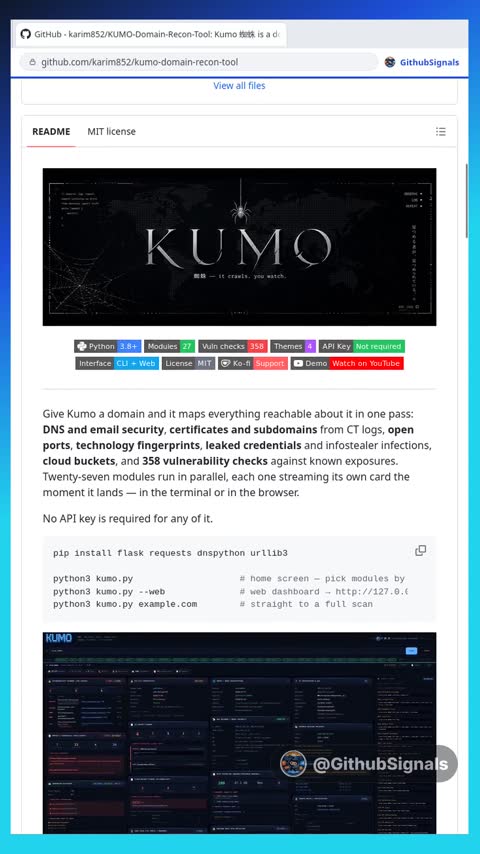 Video preview for karim852/kumo-domain-recon-tool