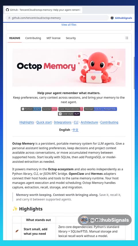 Video preview for tencentcloud/octop-memory