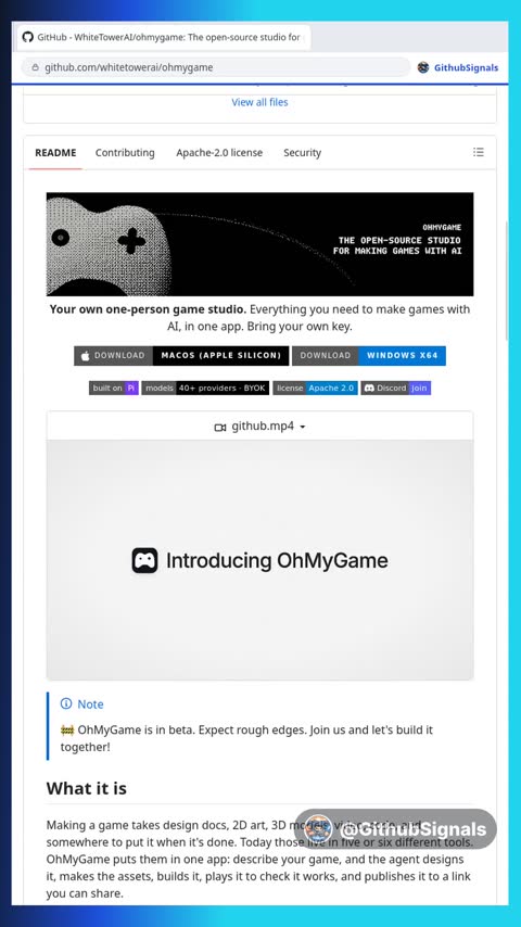 Video preview for whitetowerai/ohmygame