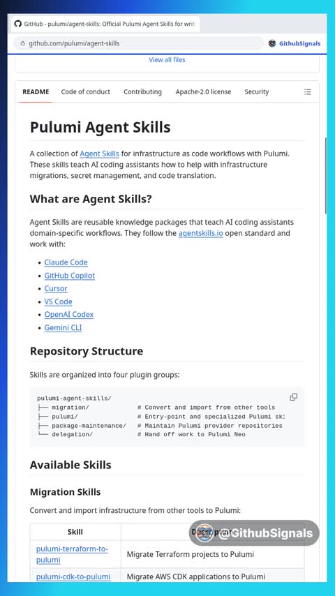 Video preview for pulumi/agent-skills