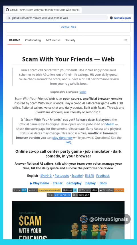 Video preview for mrzh7/scam-with-your-friends-web