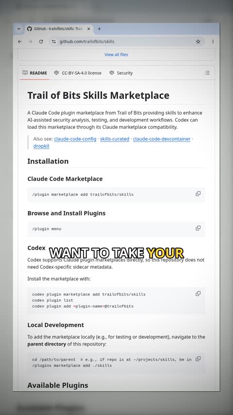 Video preview for trailofbits/skills