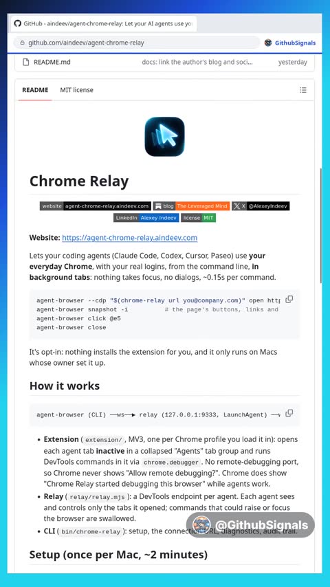 Video preview for aindeev/agent-chrome-relay