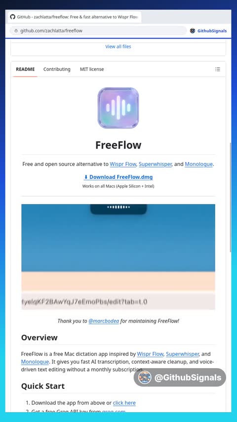 Video preview for zachlatta/freeflow