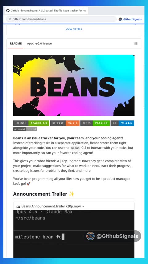 Video preview for hmans/beans