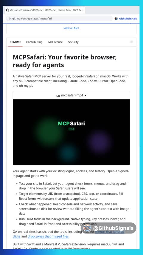 Video preview for epistates/mcpsafari