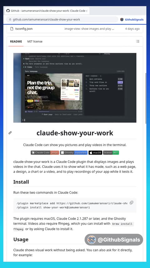 Video preview for iamumeransari/claude-show-your-work