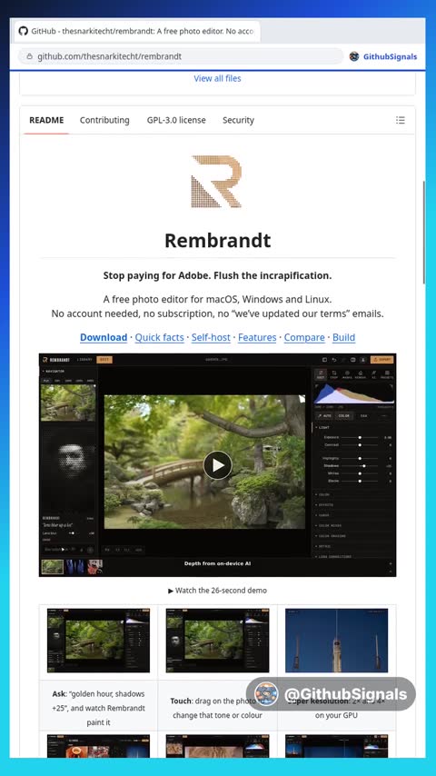 Video preview for thesnarkitecht/rembrandt