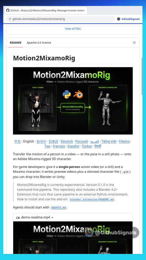 Video preview for maxliu22/motion2mixamorig