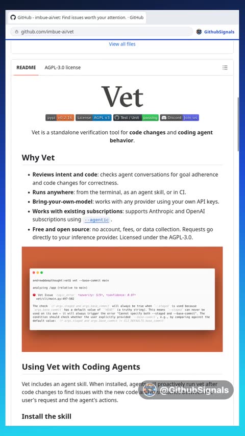 Video preview for imbue-ai/vet