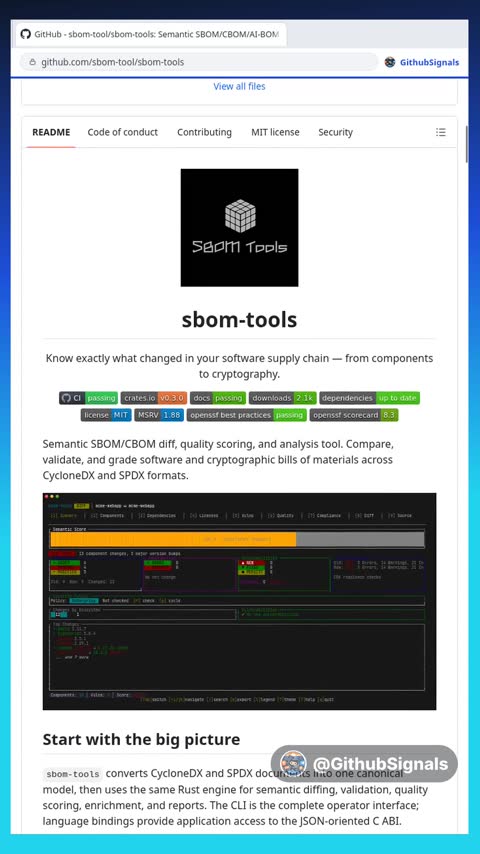 Video preview for sbom-tool/sbom-tools