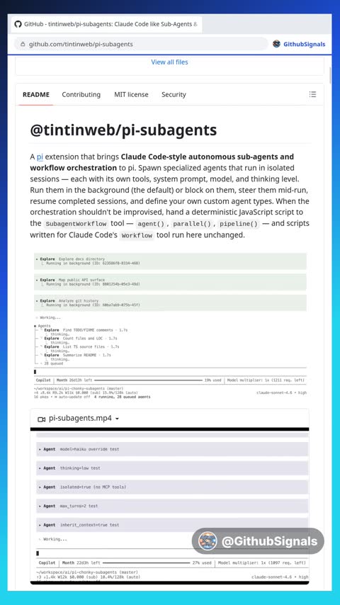 Video preview for tintinweb/pi-subagents