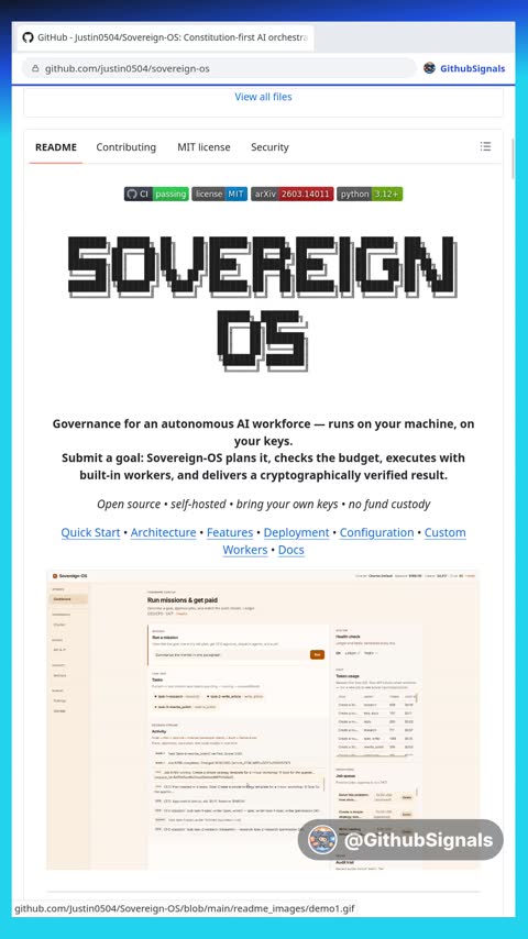 Video preview for justin0504/sovereign-os