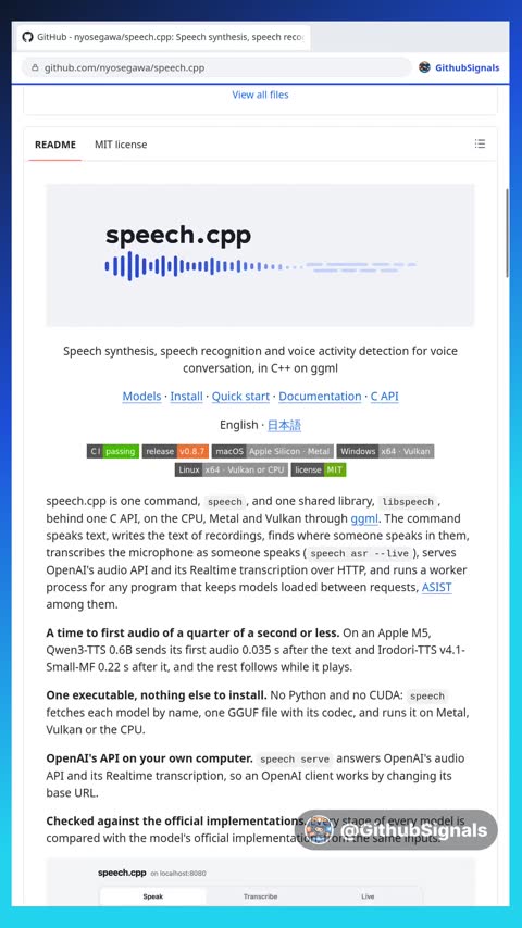 Video preview for nyosegawa/speech.cpp