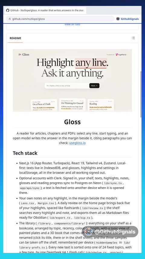 Video preview for nutlope/gloss