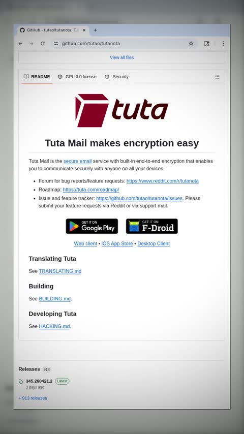 Video preview for tutao/tutanota