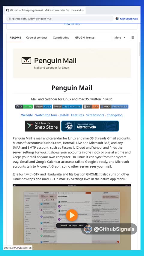 Video preview for c9dev/penguin-mail