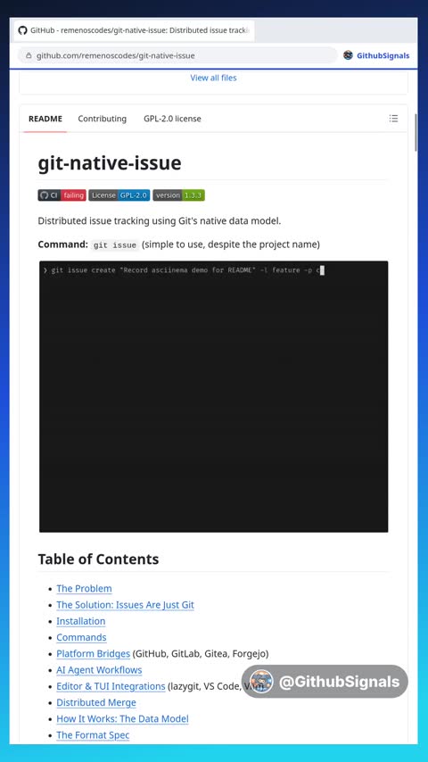 Video preview for remenoscodes/git-native-issue