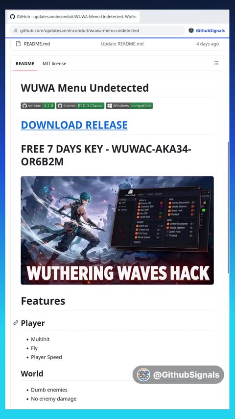 Video preview for updatesanninconduit/wuwa-menu-undetected
