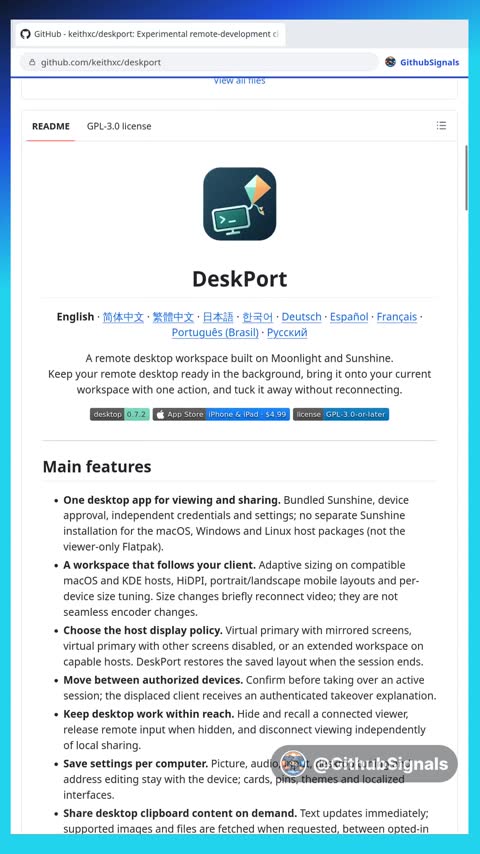 Video preview for keithxc/deskport