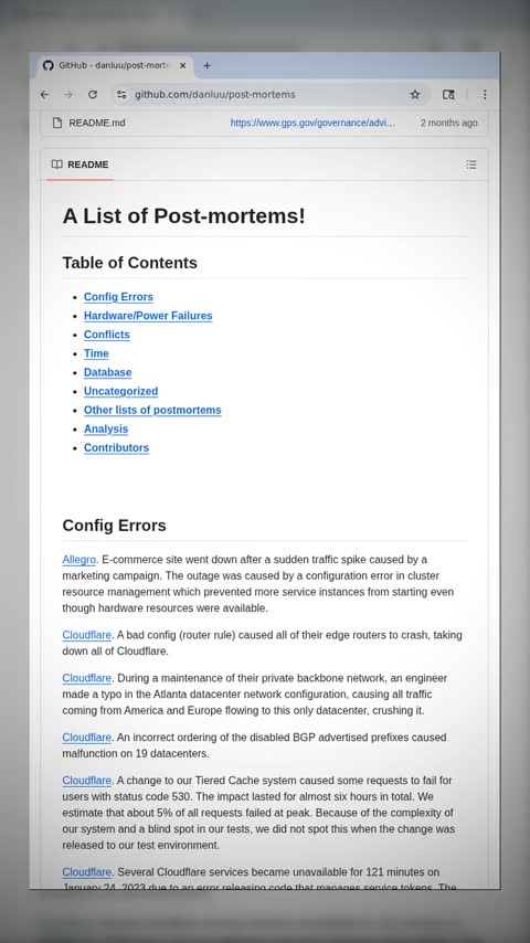 Video preview for danluu/post-mortems