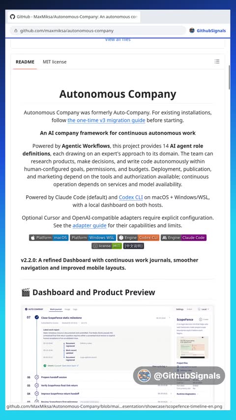 Video preview for maxmiksa/autonomous-company