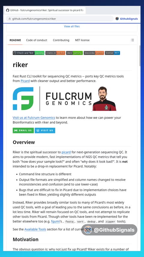 Video preview for fulcrumgenomics/riker