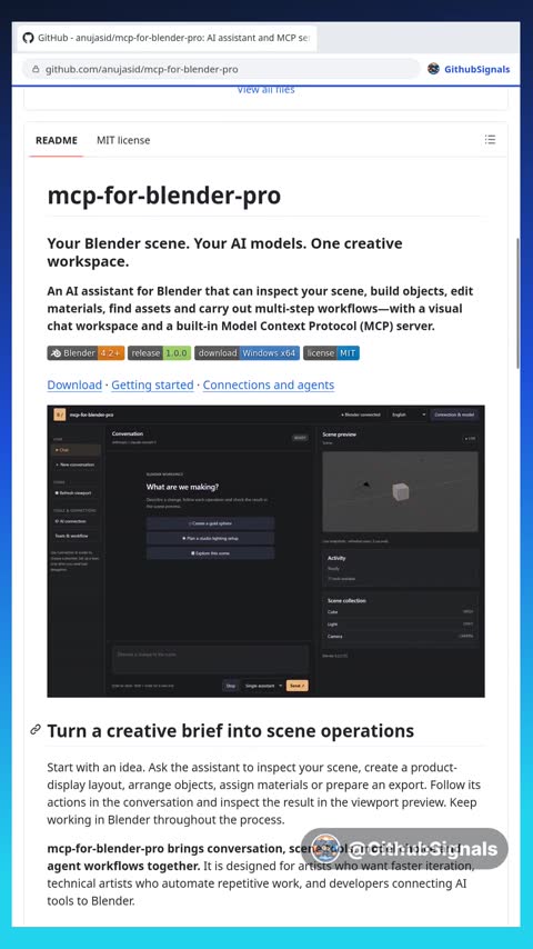 Video preview for anujasid/mcp-for-blender-pro