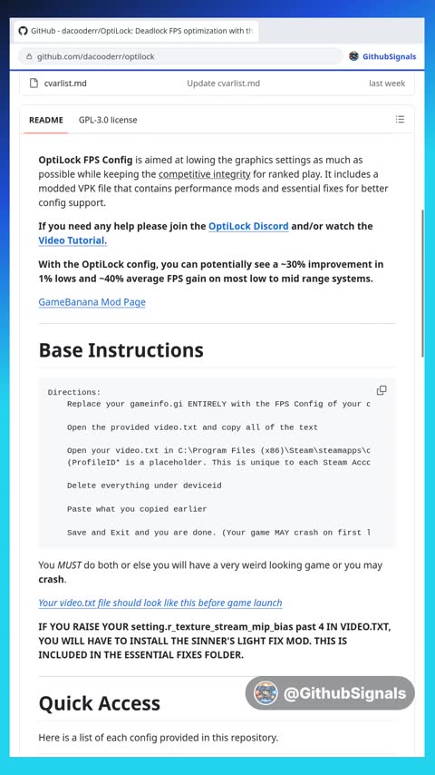 Video preview for dacooderr/optilock