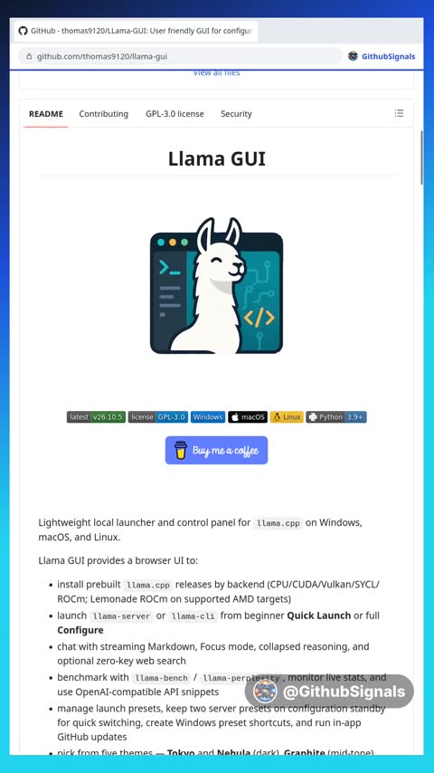 Video preview for thomas9120/llama-gui