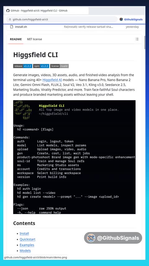 Video preview for higgsfield-ai/cli